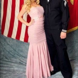 Sparkle pink formal mermaid gown 👑💕✨